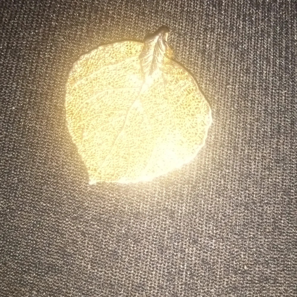 24k Gold Dipped Aspen Leaf Charm/Pendant - image 3